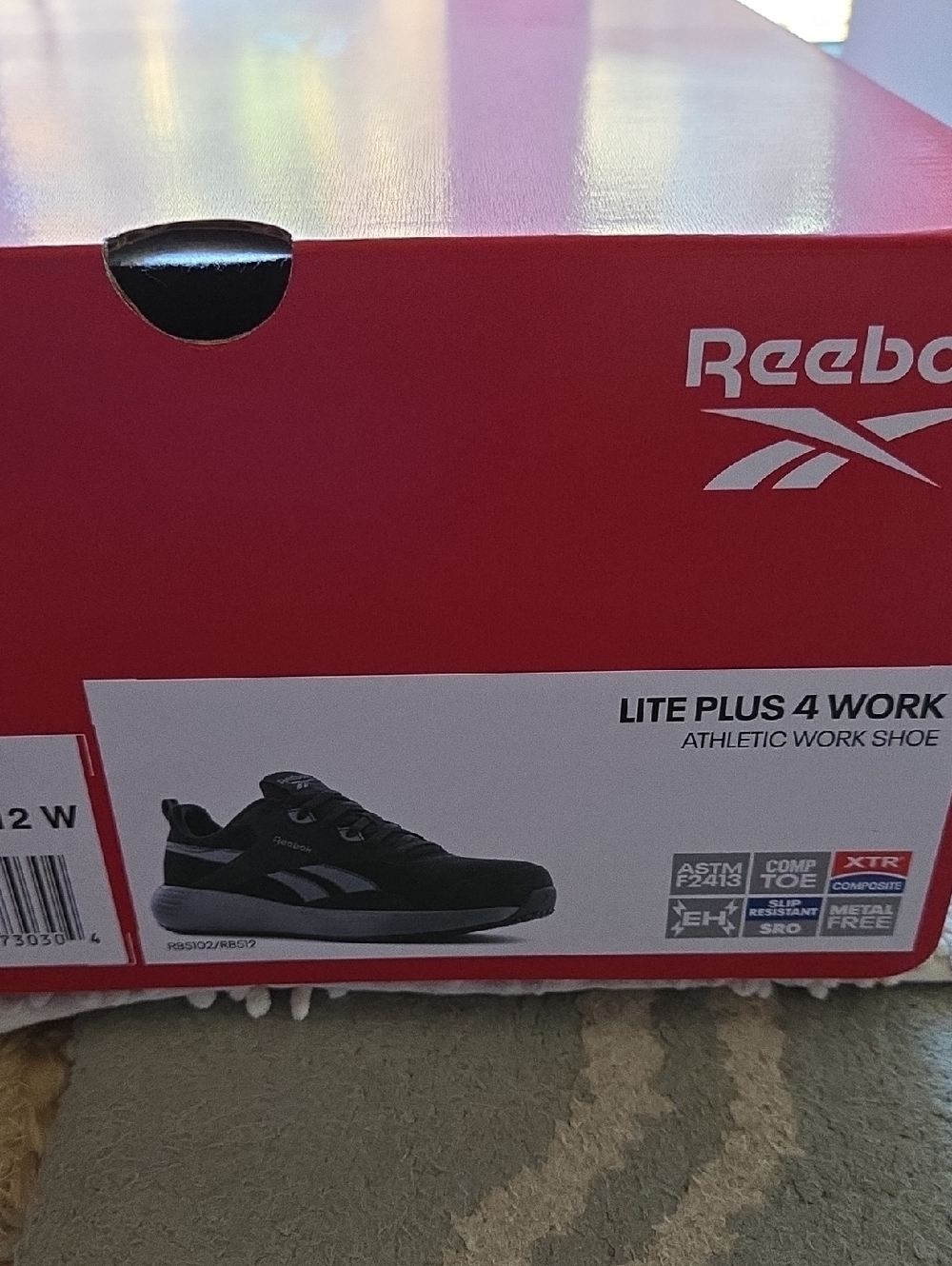 Reebok Lite Plus 4 Work Men's Athletic Shoe - Black